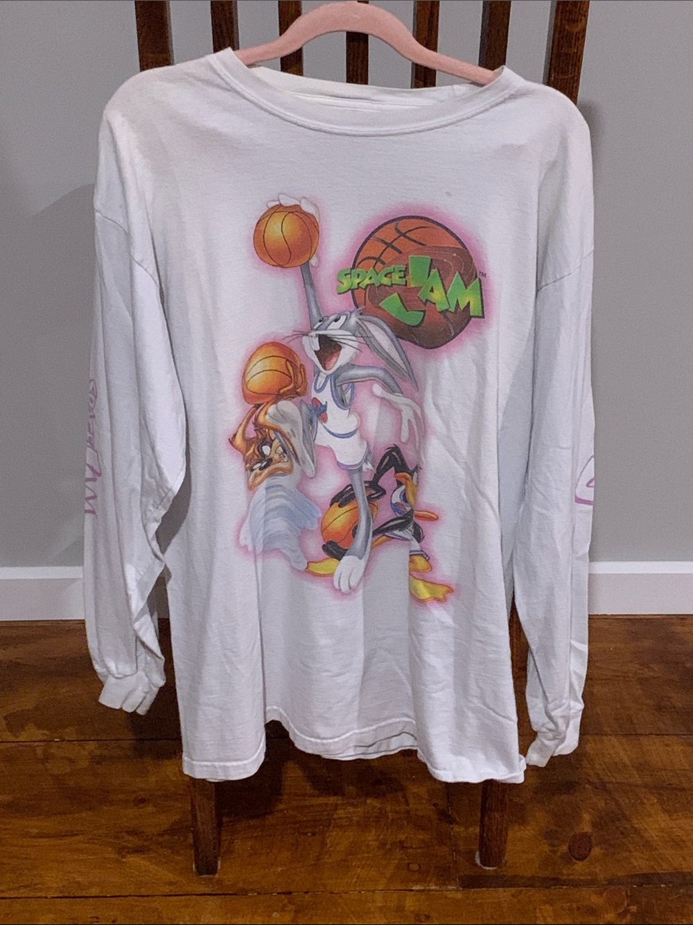 White Space Jam Bugs Bunny Long-Sleeve Graphic Tee